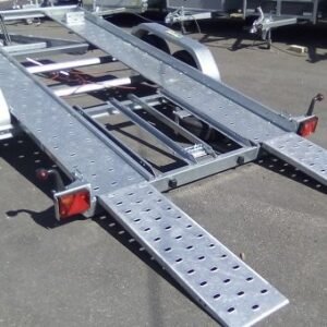 Remorque porte-voiture basculante 2000 kg – Plateau 4,00 × 1,90 m – Double essieu