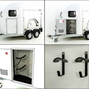Chevaux | Remorque à chevaux blanche (Réf. GA-5539-25)