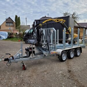 Remorque bois HT353017-K avec grue – transport bois - forestier
