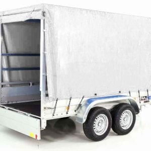 Remorque 2600 kg | 150 x 300 cm | avec bâche blanche | Type 7.26