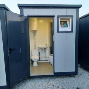 Conteneur Sanitaire WC Douche avec Chaudière et Fenêtre Inclinable