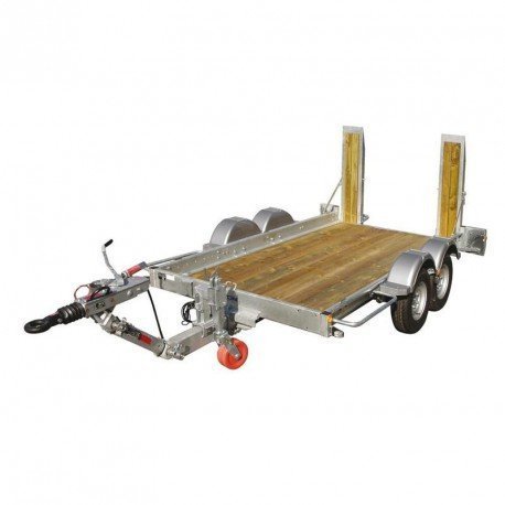 Remorque porte-engin compacte 1300 kg – Freinée – Charge utile 1000 kg