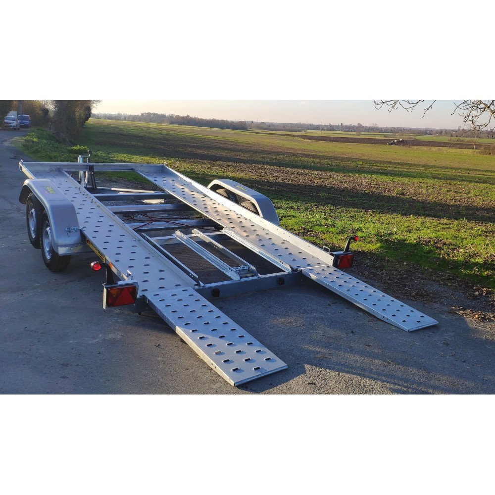 Remorque porte-voiture basculante 2700 kg – Plateau 400 × 190 cm – Double essieu